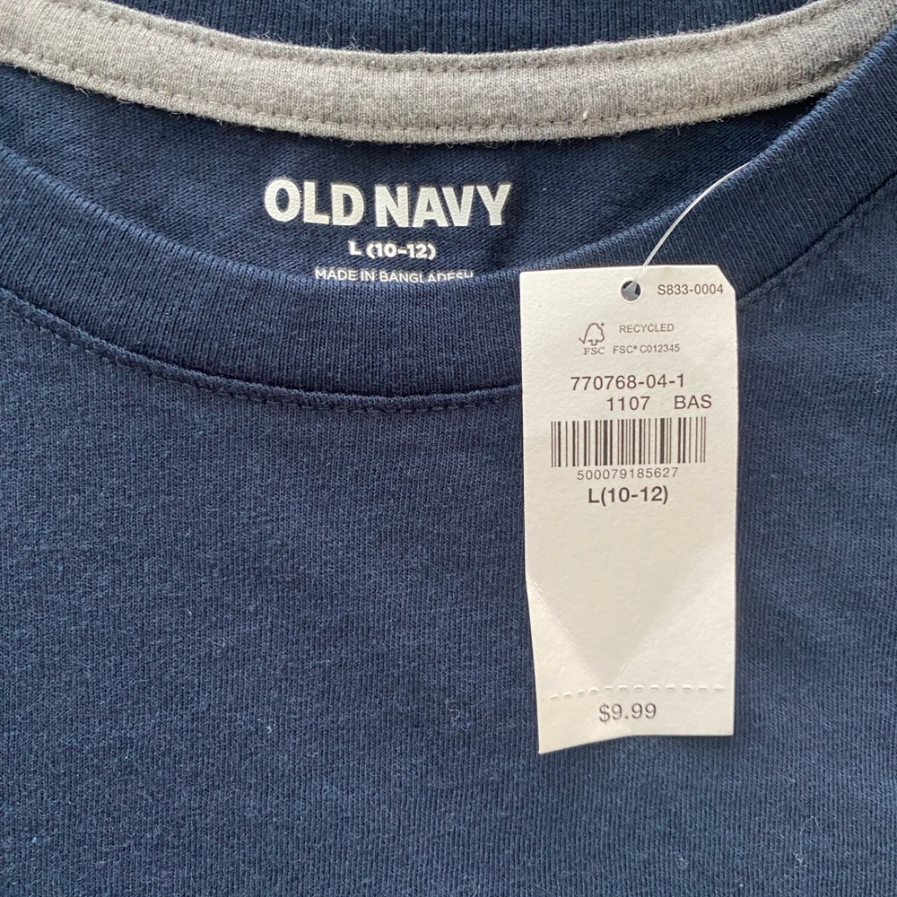 NWT- Old Navy Boys Navy Blue Shirt